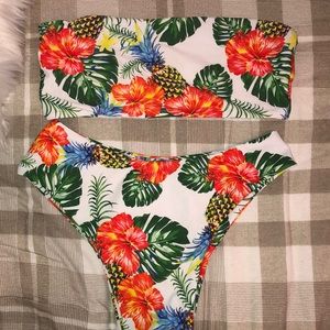 SALE: LAST CHANCE- White Printed Bikini